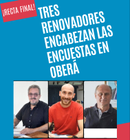 Cada vez mas se acerca las elecciones a la intendencia Obereña, con tres renovadores encabezando las encuestas