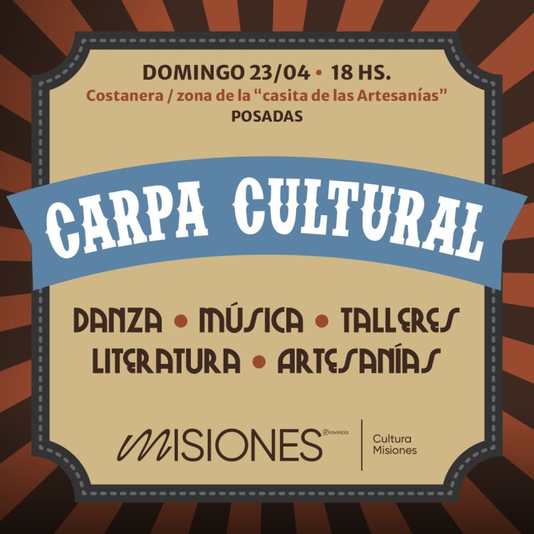 Veni a disfrutar del arte al aire libre con espectáculo de Danza, poesía y feria en la Carpa Cultural en la Costanera de Posadas
