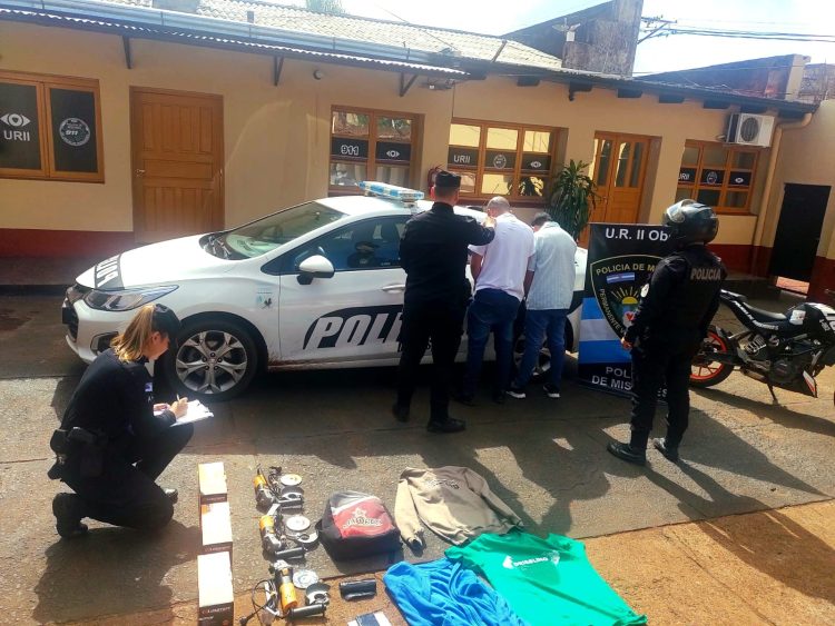Cámaras del 911 frustraron la huida de dos mecheros en Oberá