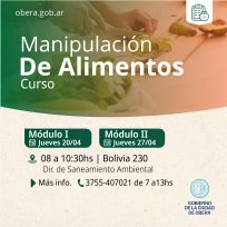 OBERÁ: Nuevo espacio para los talleres de capacitación en manipuladores de alimentos