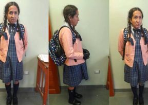 Un pervertido fue descubierto en el baño de nenas de una escuela disfrazado para grabar a las menores