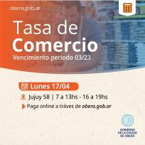 Hoy vence la tasa de comercio, habrá atención vespertina en la municipalidad de Oberá