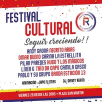 Se llevara a cabo el Festival Cultural, Seguir Creciendo  en la plaza San Martin de Oberá