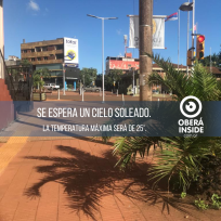 OBERÁ: Se mantiene el buen clima en la cuidad, cielo despejado y sin lluvias