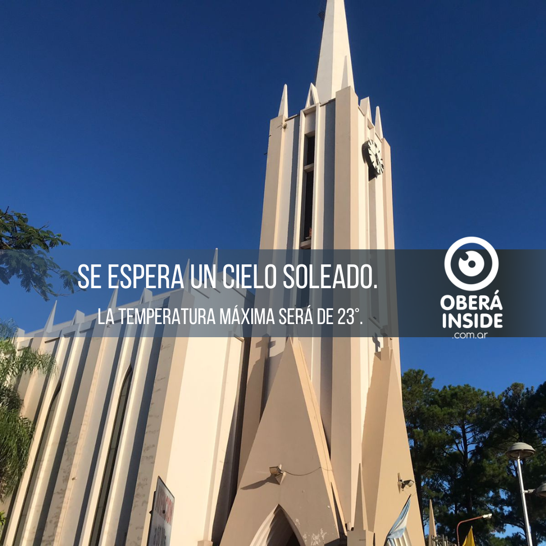 Salió y sol, pero se mantiene el clima fresco en Oberá, como seguirá en la semana
