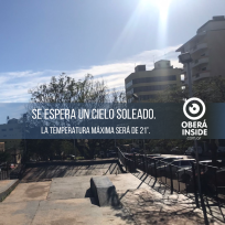 Cielo despejado y soleado en Oberá, con frio y sin lluvias