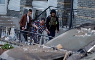 Fuertes explosiones sacudieron la capital ucraniana por tercera noche consecutiva, consecuencia de un nuevo ataque ruso