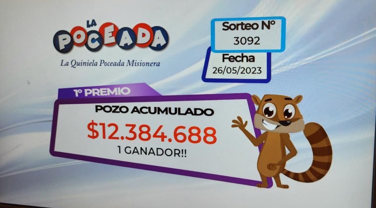 Poceada Misionera el ganador se llevo mas de 12 millones para Andresito
