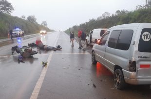 GUARANÍ: Choque en la ruta 14, un motociclista choco con un automóvil