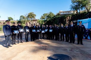 La Policía cerró los festejos por su 167 aniversario con el acto central en la cascada de la Costanera de Posadas