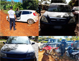 Con trabajos de inteligencia, la Policía recuperó cinco vehículos en diversas intervenciones