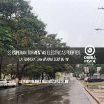 Como sigue el clima en Oberá