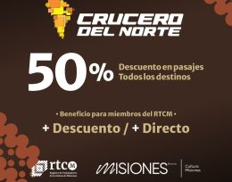 Los Trabajadores de la Cultura de Misiones del vuelven a tener 50% de descuento en pasajes con Crucero del Norte