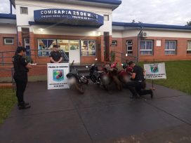 La Policía detuvo a un grupo de personas que realizaban maniobras peligrosas con motocicletas