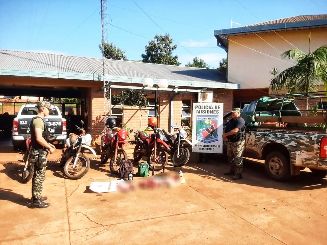 Patrullas rurales capturaron a cinco cazadores furtivos y le secuestraron animales faenados