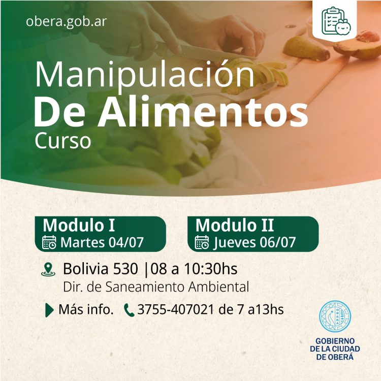 Curso de Manipulación de Alimentos para sacar el carnet sanitario