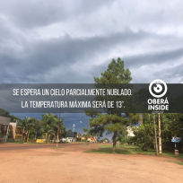 Sin lluvias pero con frio inicio la semana en Oberá