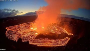 ALERTA EN HAWAI, El volcán Kilauea hizo erupción con ríos de lava saliendo de su cráter