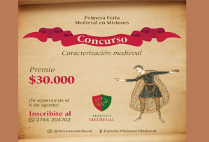 Primera Feria Medieval en Posadas, la mejor caracterización se lleva el premio de $30.000