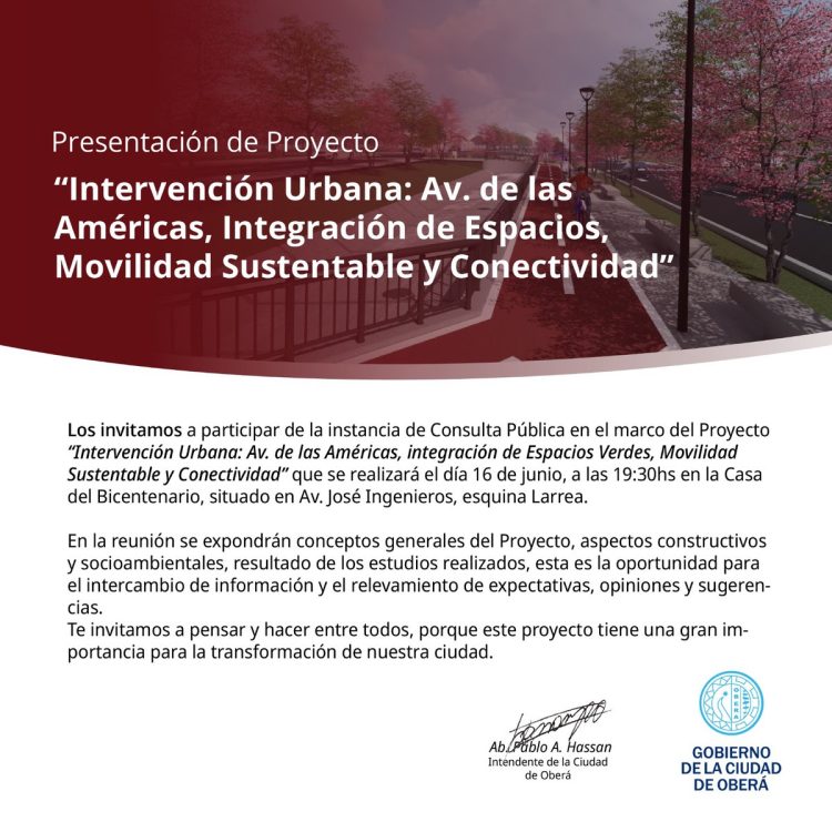Reunión informativa sobre intervención urbana en Av. de las Américas y zonas aledañas