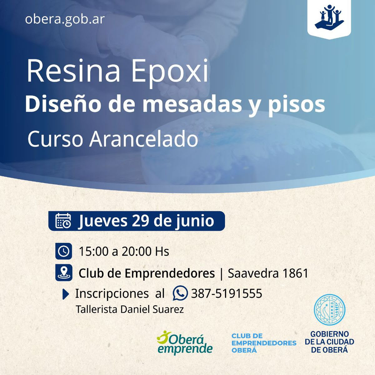 OBERÁ: Talleres municipales – Diseño de mesadas y pisos