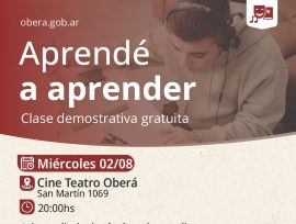 OBERÁ: Clase demostrativa «Aprendé a aprender»