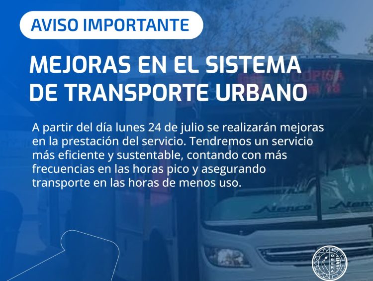 Mejoras en el Sistema de Transporte Urbano de Oberá