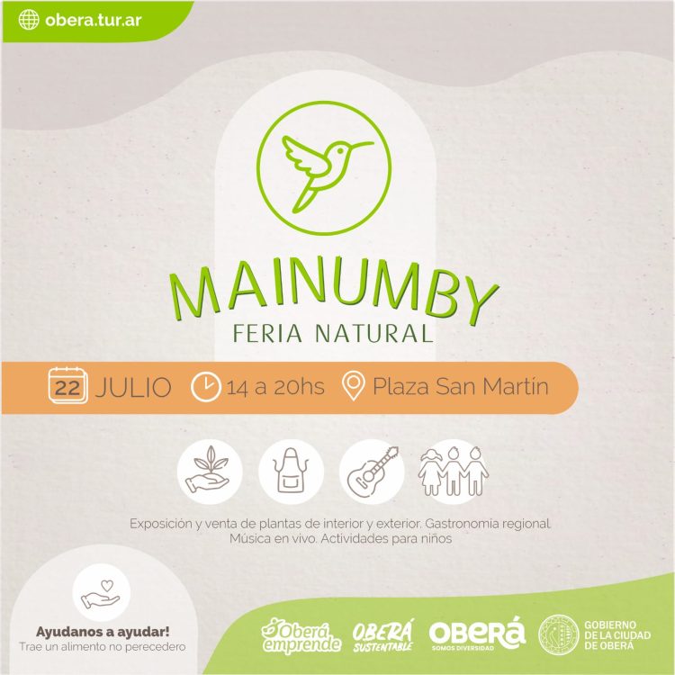 OBERÁ: Se viene el Mainumby, la feria de plantas y de concientización de nuestros espacios verdes