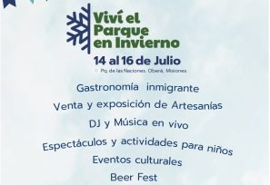 Oberá propone disfrutar el Parque de las Naciones en Invierno, mira el programa de actividades acá