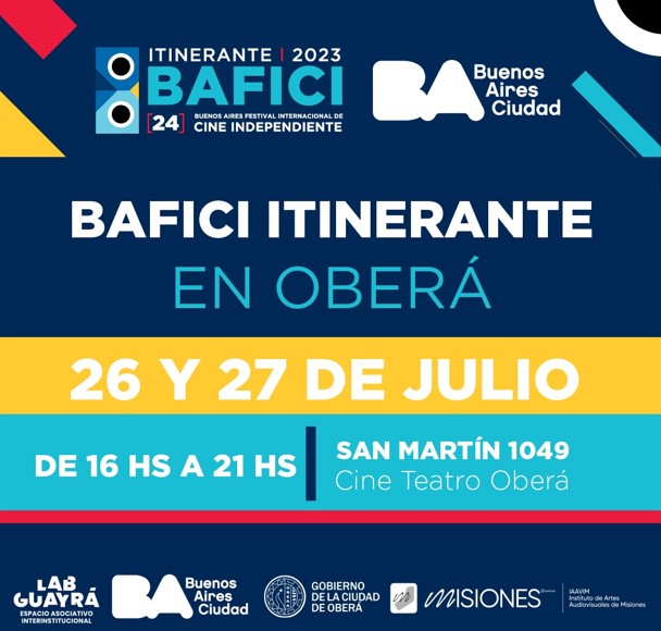 ¡BAFICI Itinerante 2023 recorre el país y llega a Oberá!