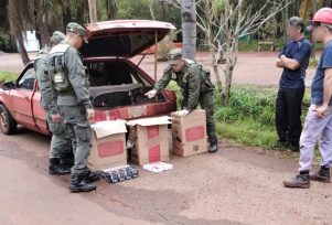 Remolcaban un automóvil cargado con cigarrillos, cerca del ingreso del Parque Provincial Urugua-í