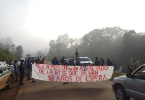 Corte de ruta en el Soberbio, los vecino reclaman mejoras en las mismas