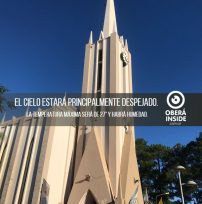 Hoy sábado Oberá contará con un día cálido y sin lluvias, la máxima llegaría a los 27º