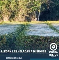 Llegan las heladas a Misiones