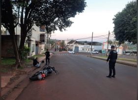 Un peatón fue embestido por un motociclista en la Av. Misiones de Oberá