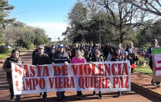 Campo Viera marchó reclamando seguridad y en repudio de los episodios violentos