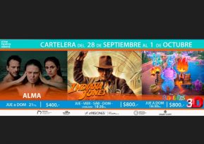 Nueva cartelera en el Cine Teatro Oberá y última semana de Elementos e Indiana Jones