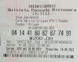 Un nuevo ganador de la Poceada Misionera, el premio será para renovar su auto