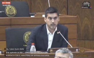 Rubén Rubín diputado Paraguayo pidió en el Congreso «ir a la guerra» con Argentina