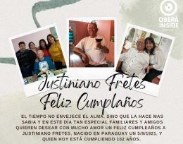 Familiares y Amigos con mucho cariño saludan a Justiniano Fretes, que hoy celebra sus 102 años