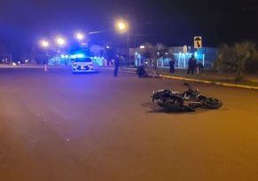 Motociclista resultó herido tras despistar esta madrugada en Oberá