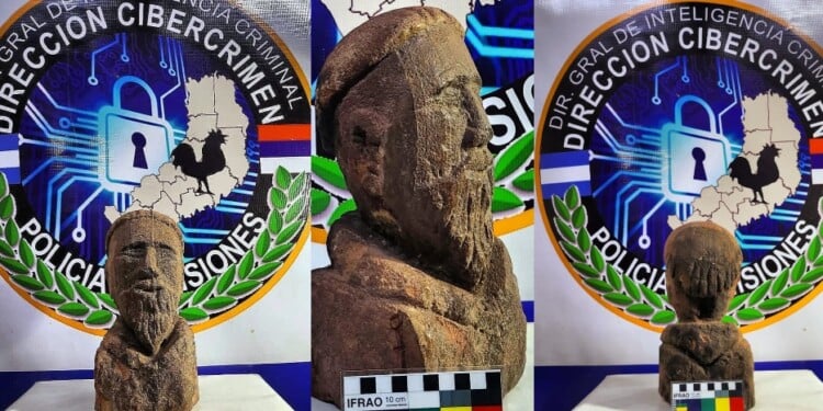 Cibercrimen recuperó una pieza arqueológica misionera de 400 años de antigüedad