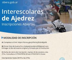 Inscripciones abiertas para los interescolares de ajedrez para escuelas primarias