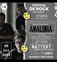 Este viernes 6 llega un Festival de Rock a Oberá, con los chicos de ANALOGÍA y varias bandas invitadas