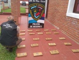 Fue arrestado a un presunto distribuidor de drogas y se secuestró 23 kilos de marihuana