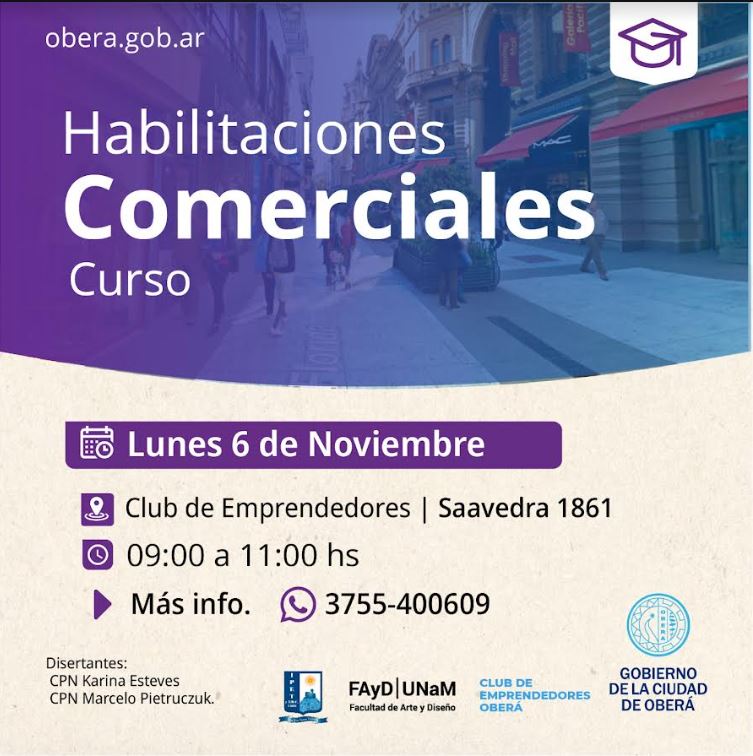 ¡Atención emprendedores de Oberá y alrededores!
