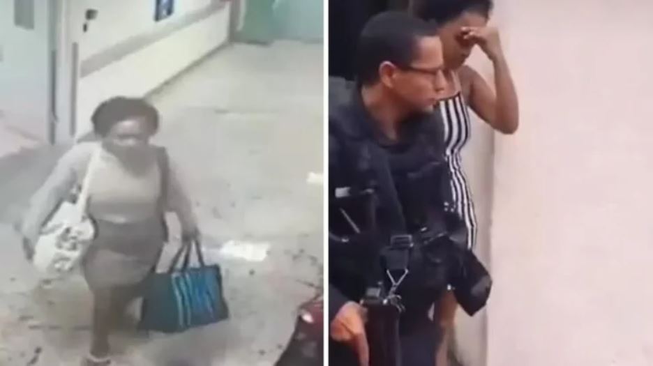 En Brasil una mujer se robo a un bebe recién nacido y se lo llevo dentro de una bolsa