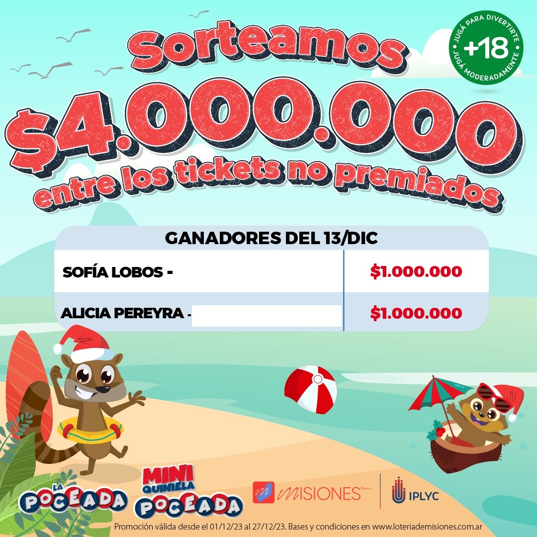 Dos posadeñas premiadas con la promo fin de año de la Poceada y la Mini