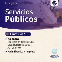 Servicios Públicos – lunes 25 de diciembre 