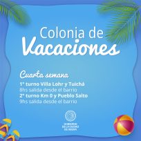 Cuarta semana de Colonia de Vacaciones en el Salto Berrondo de Oberá